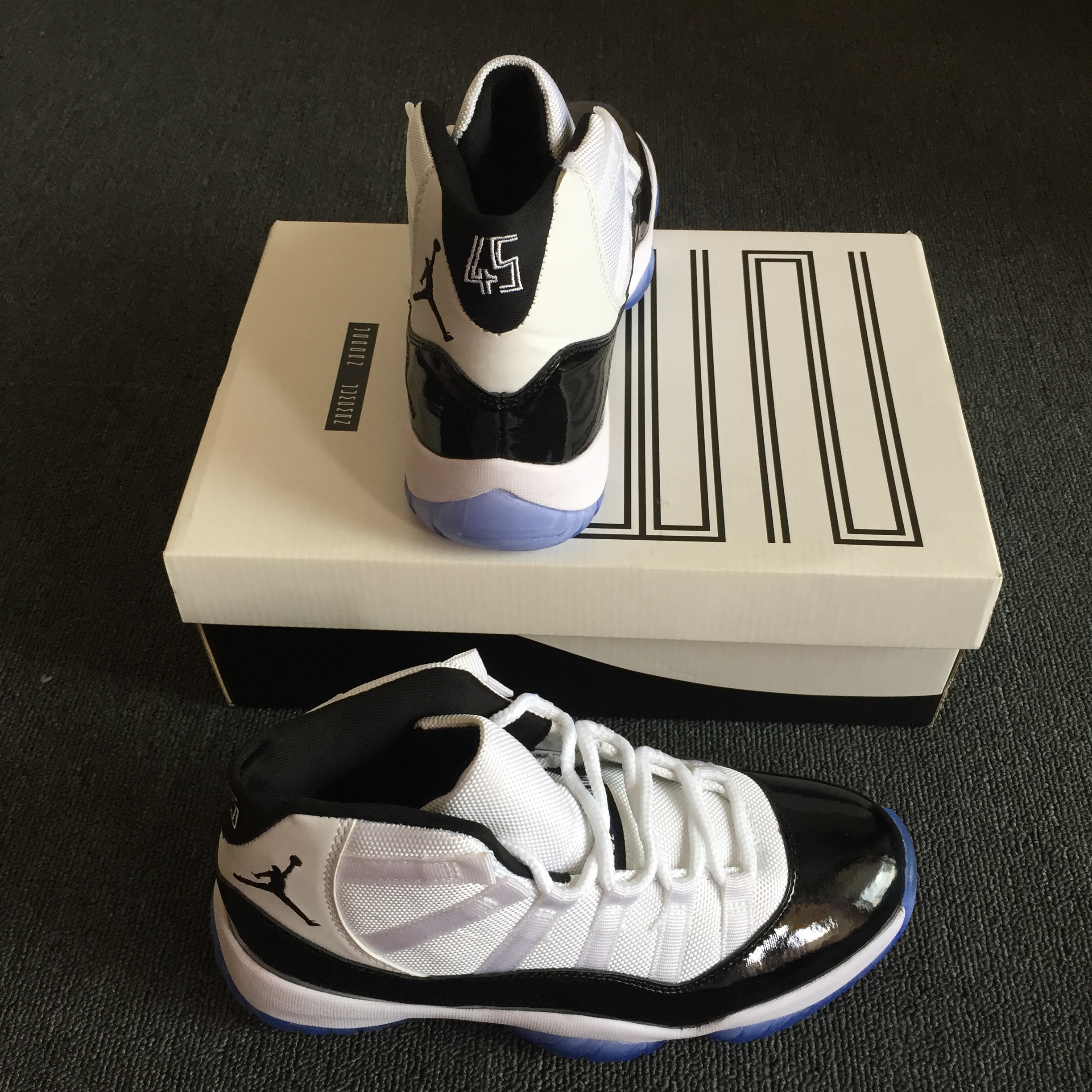 Air Jordan 11 Concord with Number 45 - Click Image to Close